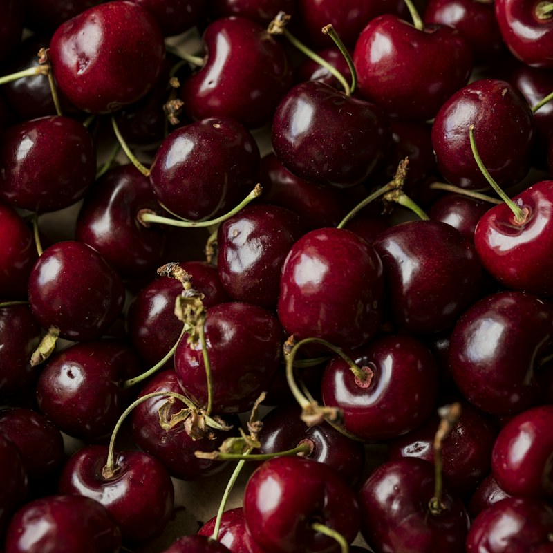 Fresh red cherries