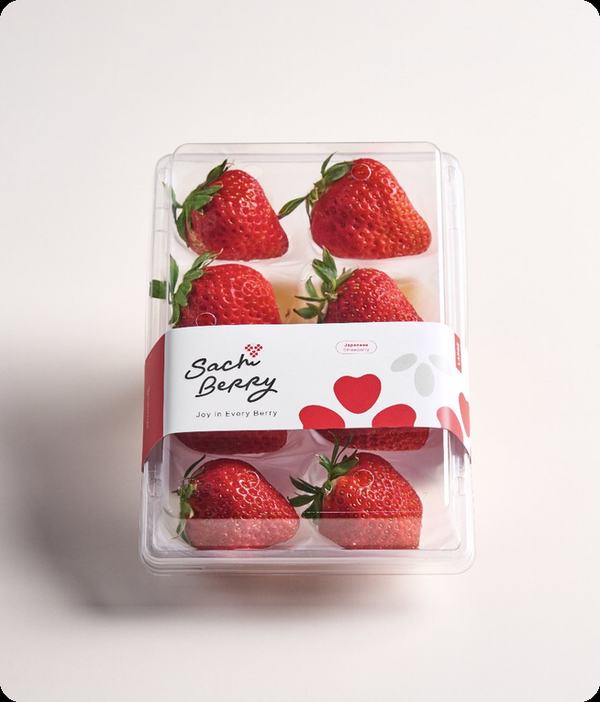 Sachi Berry strawberries in a branded clear pack